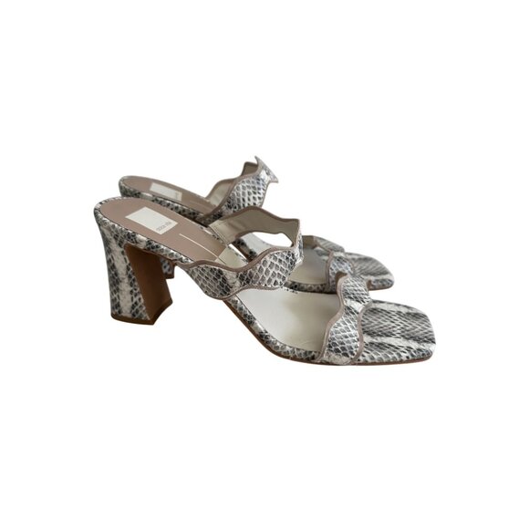 DOLCE VITA Women's Snake Print Leather Double Strap Sandals Heels Size 14 NWOB - Picture 5 of 10